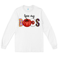White love my boos Long Sleeve Tee - CowhideDigitalArt
