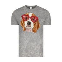 Cloud Rock beagle with love glasses Vintage Tee - RanaPortraitStore