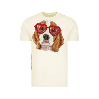 Vintage Arctic beagle with love glasses Vintage Tee - RanaPortraitStore