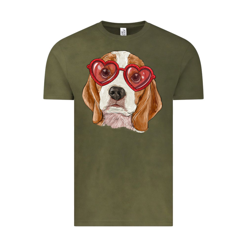 Beagle With Love Glasses Vintage Tee by RanaPortraitStore | Teevron