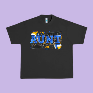 Aunt Volleyball Urban Heavy Tee Designed By Zillion Design Studio