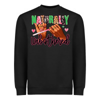 Black Naturally unbothered afro nails Heavyweight Sweatshirt - RanaPortraitStore