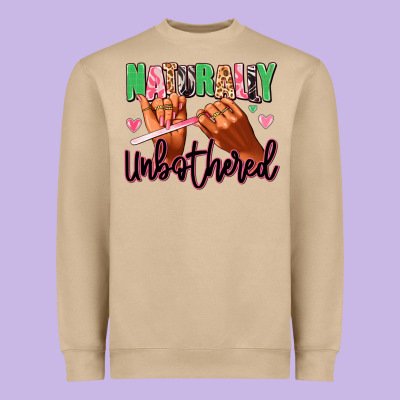 Heavyweight Sweatshirt Naturally unbothered afro nails