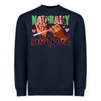 Navy Naturally unbothered afro nails Heavyweight Sweatshirt - RanaPortraitStore
