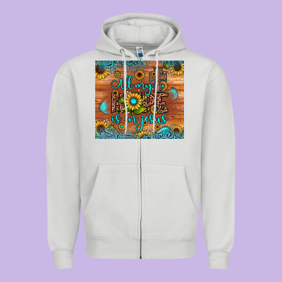 All My Hope Is In Jesus Zipper Hoodie Designed By Jahusdesignshop