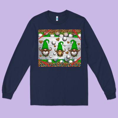 Western Golf Gnome Long Sleeve Tee Designed By Hra Design Shop