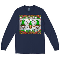 Navy western golf gnome Long Sleeve Tee - HRA Design Shop