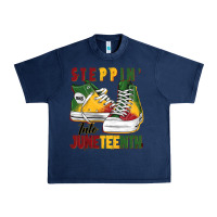 Navy steppin' into juneteenth Urban Heavy Tee - BarkalooDesign