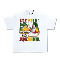 White steppin' into juneteenth Urban Heavy Tee - BarkalooDesign