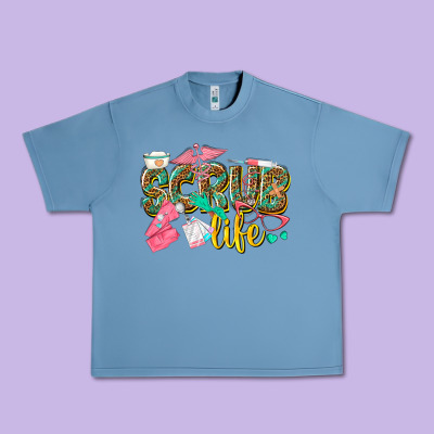 Scrub Life Urban Heavy Tee Designed By Texasbilliewilder