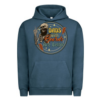 Pigment Midnight Navy dads with beards are better Urban Hoodie - Artiststas