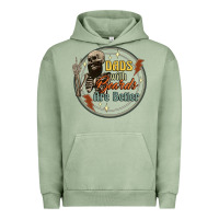 Pigment Oil Green dads with beards are better Urban Hoodie - Artiststas