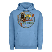 Pigment Pebble Blue dads with beards are better Urban Hoodie - Artiststas