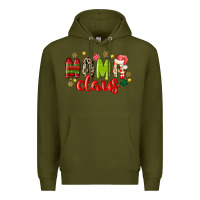 Army Green mama claus Premium Hoodie - MaliasSmallBusiness