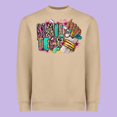 Heavyweight Sweatshirt Nail Tech afro nail art