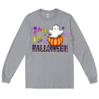 Heather Grey my 1st halloween Long Sleeve Tee - CowhideDigitalArt