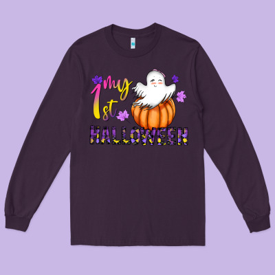 My 1st Halloween Long Sleeve Tee Designed By Cowhidedigitalart