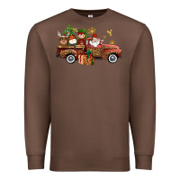 Chestnut Christmas Truck Elf Santa snowman reindeer Premium Sweatshirt - NancyCooperArtShop