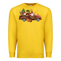 Lemon Christmas Truck Elf Santa snowman reindeer Premium Sweatshirt - NancyCooperArtShop
