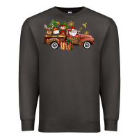 Smoke Christmas Truck Elf Santa snowman reindeer Premium Sweatshirt - NancyCooperArtShop