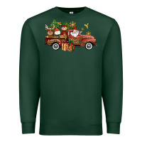 Christmas Truck Elf Santa Snowman Reindeer Premium Sweatshirt | Teevron