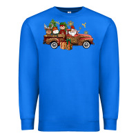 True Royal Christmas Truck Elf Santa snowman reindeer Premium Sweatshirt - NancyCooperArtShop