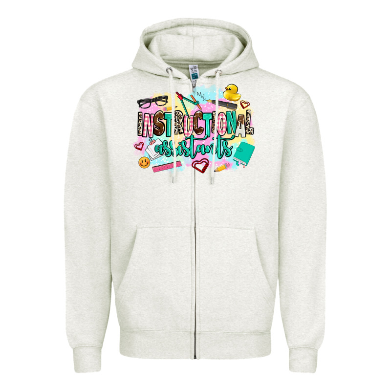 Instructional Assistant's Zipper Hoodie by AdoDesignShop | Teevron