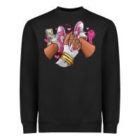 Black Pink and white sneaker girl Heavyweight Sweatshirt - RanaPortraitStore
