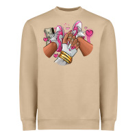 Mushroom Pink and white sneaker girl Heavyweight Sweatshirt - RanaPortraitStore