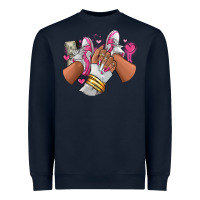 Navy Pink and white sneaker girl Heavyweight Sweatshirt - RanaPortraitStore
