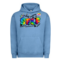 Pigment Pebble Blue self love tie dye Urban Hoodie - Artiststas