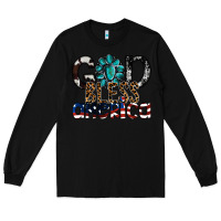 Black god bless america Long Sleeve Tee - SublimationCraftShop
