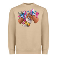 Mushroom Pink and blue sneaker girl Heavyweight Sweatshirt - RanaPortraitStore