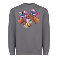 Storm Pink and blue sneaker girl Heavyweight Sweatshirt - RanaPortraitStore