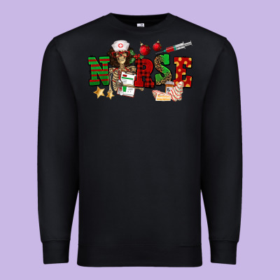 Christmas Nurse Premium Sweatshirt Designed By Nancycooperartshop