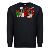 Black Christmas Nurse Premium Sweatshirt - NancyCooperArtShop