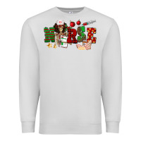 Dove Grey Christmas Nurse Premium Sweatshirt - NancyCooperArtShop