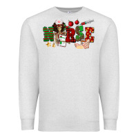 Oatmeal Heather Christmas Nurse Premium Sweatshirt - NancyCooperArtShop