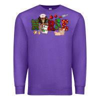 Purple Christmas Nurse Premium Sweatshirt - NancyCooperArtShop