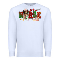 White Christmas Nurse Premium Sweatshirt - NancyCooperArtShop