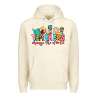 Sandshell teacher change the world Premium Hoodie - MaliasSmallBusiness