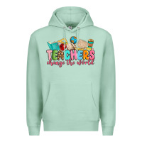 Seafoam teacher change the world Premium Hoodie - MaliasSmallBusiness