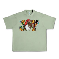 Oil Green african american santa joy with sunflowers Urban Heavy Tee - RanaPortraitStore
