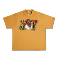 Peanut Butter african american santa joy with sunflowers Urban Heavy Tee - RanaPortraitStore