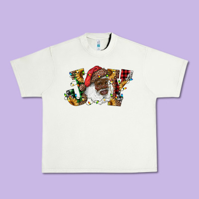 African American Santa Joy With Sunflowers Urban Heavy Tee Designed By Ranaportraitstore