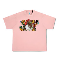 Salmon african american santa joy with sunflowers Urban Heavy Tee - RanaPortraitStore
