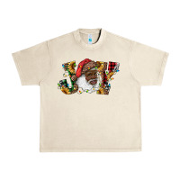Sandshell african american santa joy with sunflowers Urban Heavy Tee - RanaPortraitStore