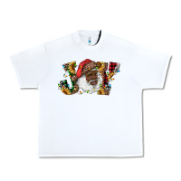 White african american santa joy with sunflowers Urban Heavy Tee - RanaPortraitStore