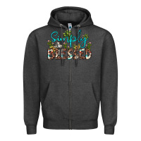 Charcoal Heather simply blessed Zipper Hoodie - JahusDesignShop