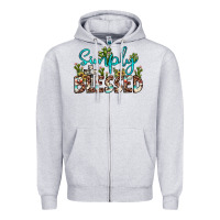 Heather Grey simply blessed Zipper Hoodie - JahusDesignShop
